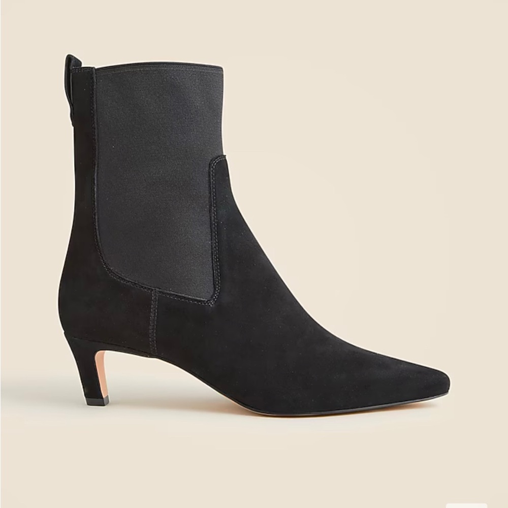 J. Crew Stevie Pull-on Boots in Black Suede (Size 9)